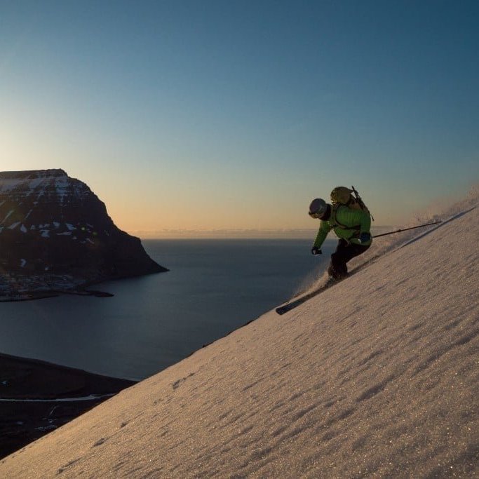 Arctic skiing in Bolungarvík