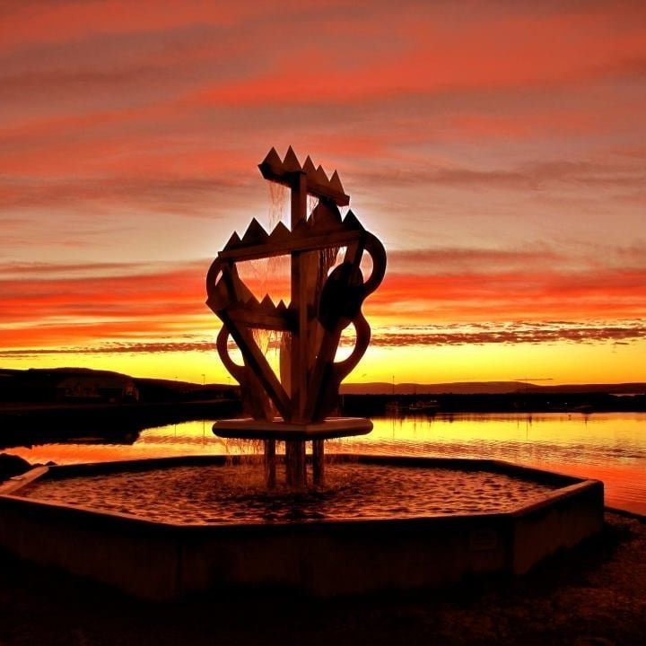 Seiður water sculpture in Hólmavík