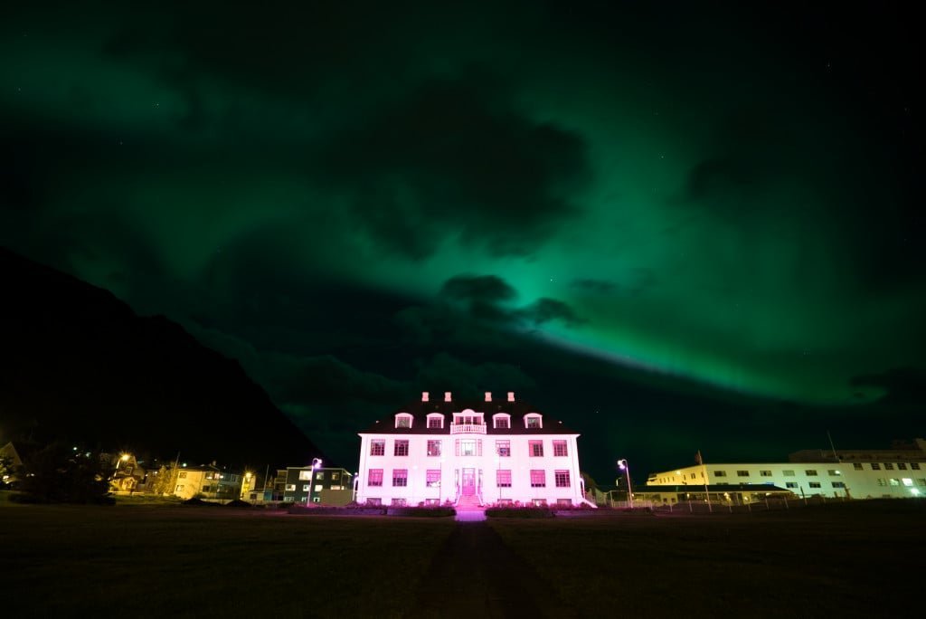 The old hospital in Ísafjörður. Now it serves inhabitants as a library