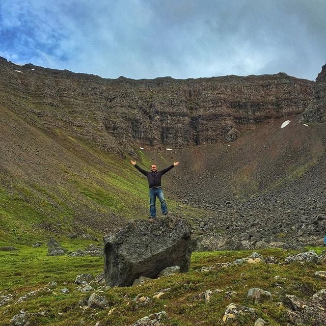 Naustahvilft, troll seat above Ísafjörður