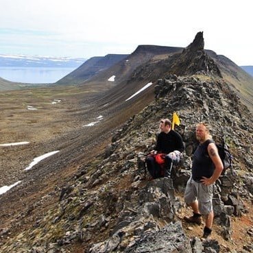 Þjófaskarð, above Hnífsdalur and Ísafjörður