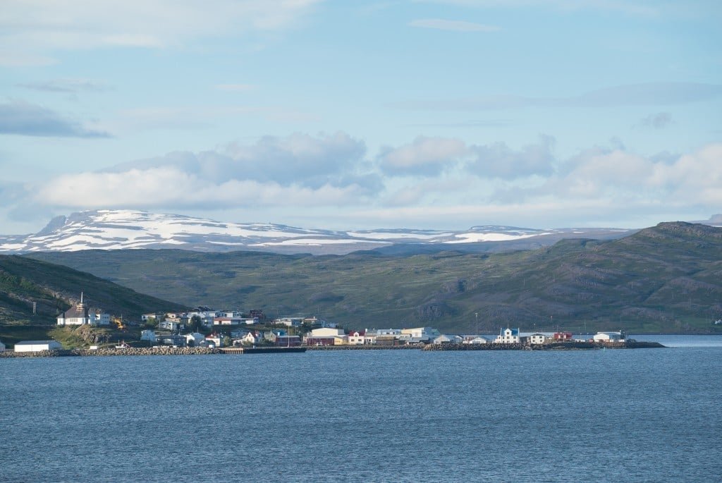 Hólmavík in the sunlight