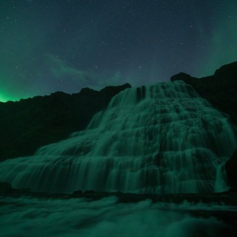 Dynjandi at night