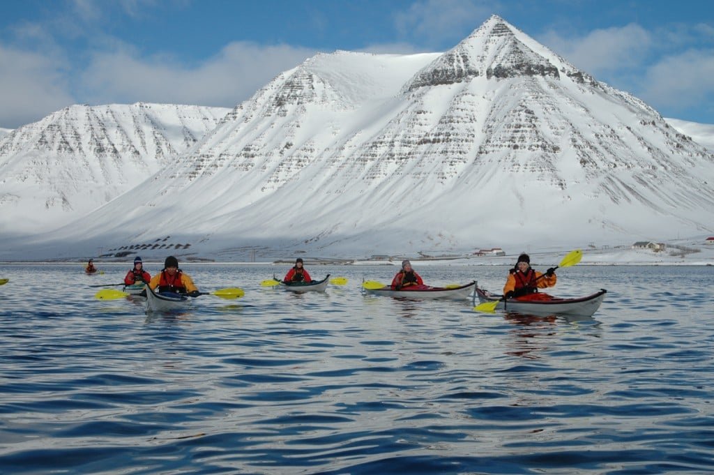 Winter kayaking