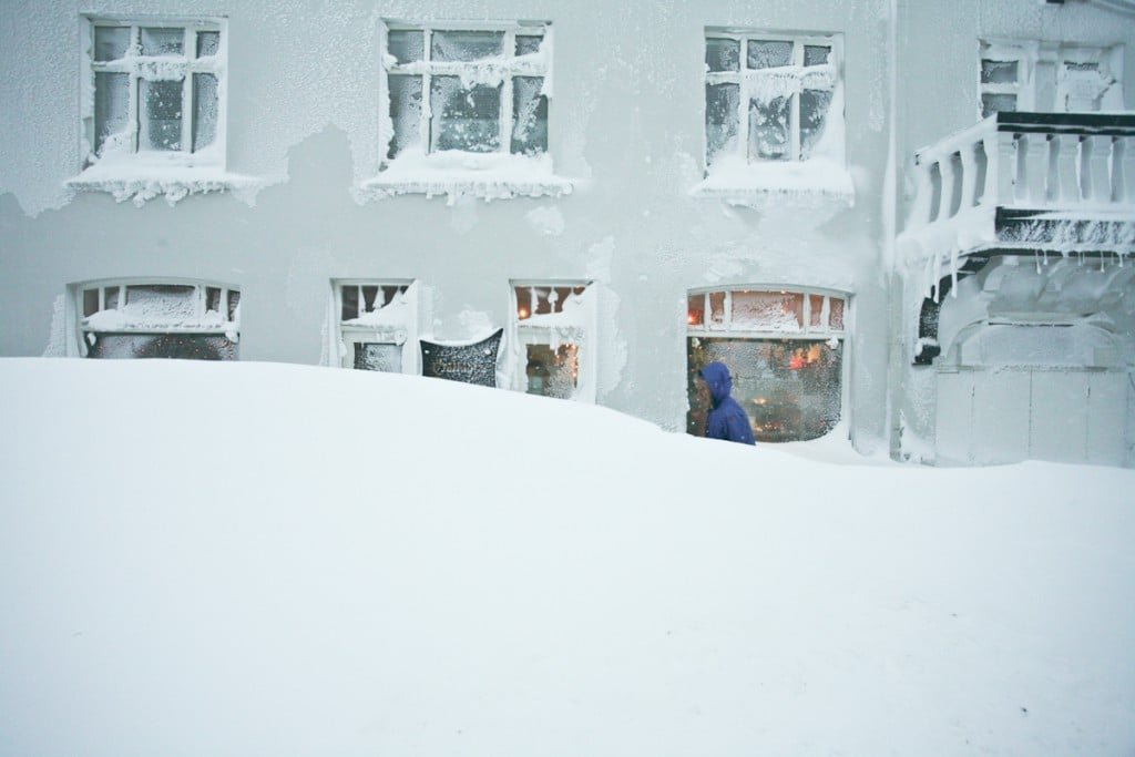 Snow in Ísafjörður