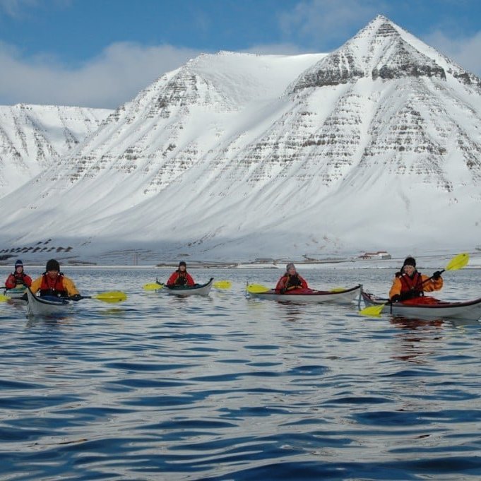 Winter kayaking