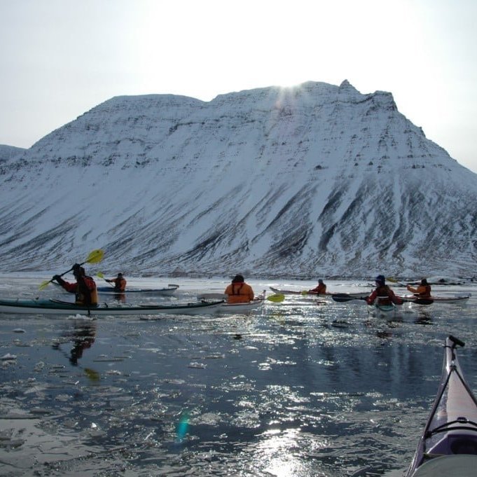 Winter kayaking